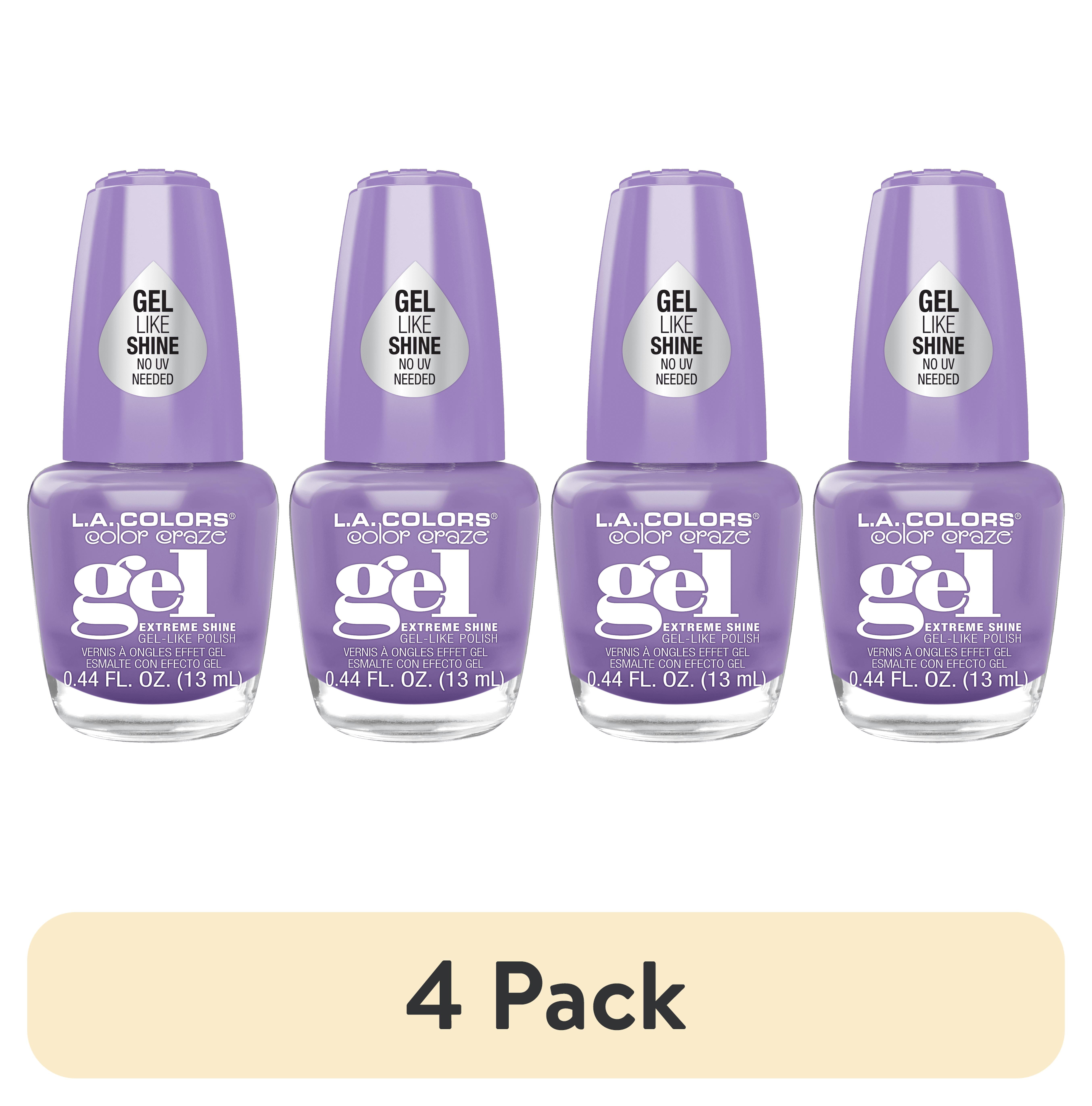 (4 pack) L.A. COLORS Gel Like Shine Nail Polish, Melody, 0.44 fl oz