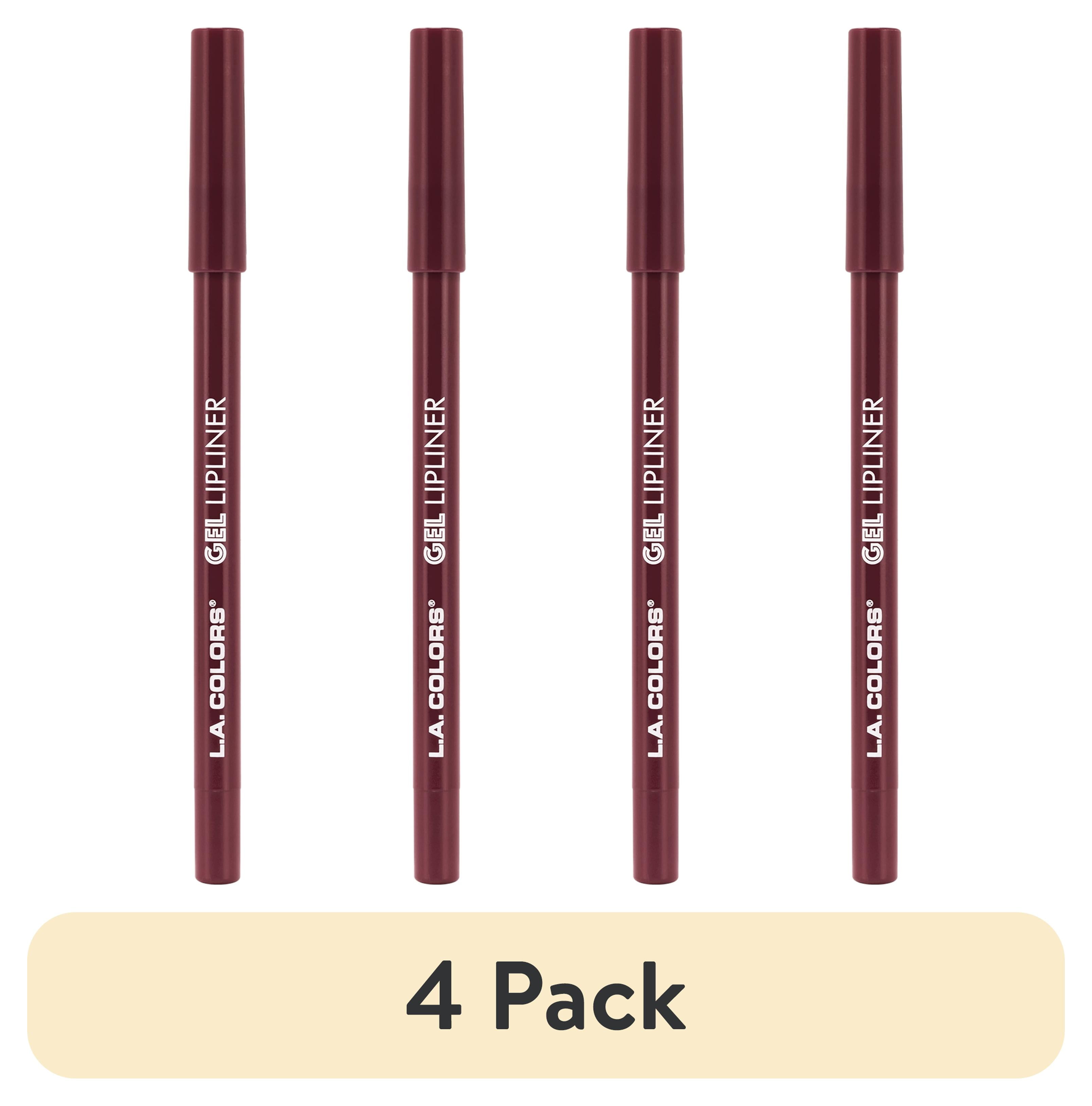 (4 pack) L.A. COLORS Smudge-proof & Long Wearing Gel Lip Liner Figgy, 0.05 fl oz