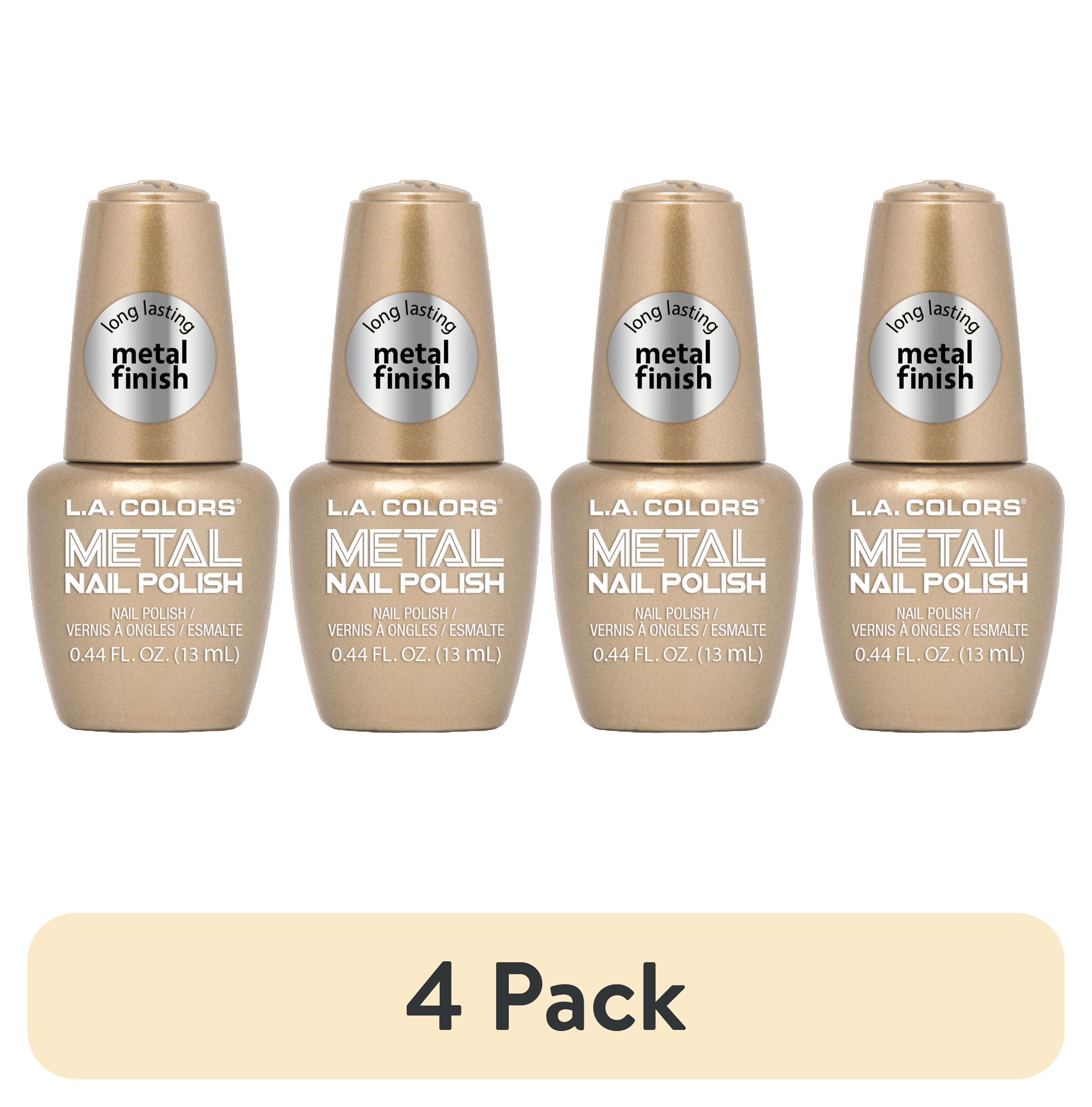 4 pack) L.A. COLORS Long Lasting Chip Resistant Metal Nail Polish