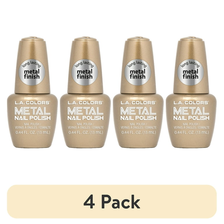 4 pack) L.A. COLORS Long Lasting Chip Resistant Metal Nail Polish