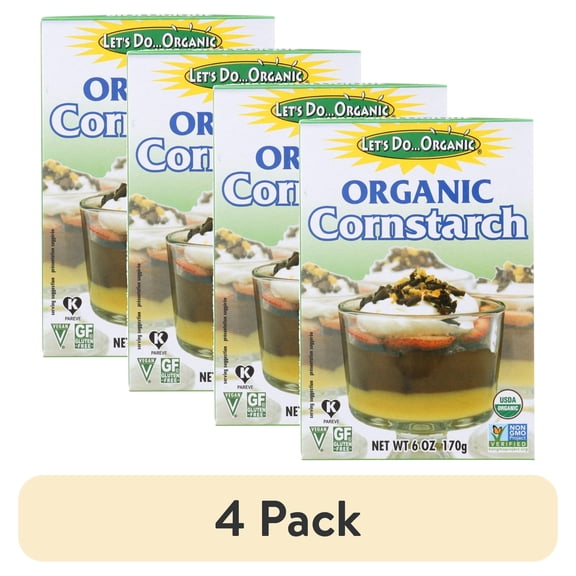 (4 pack) LET'S DO, ORGANIC CORNSTARCH, 6 oz.