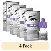 4 pack LUMIFY Eye Drops For Redness Relief & Whiter & Brighter Looking Eyes, .08 fl oz2.5 mL