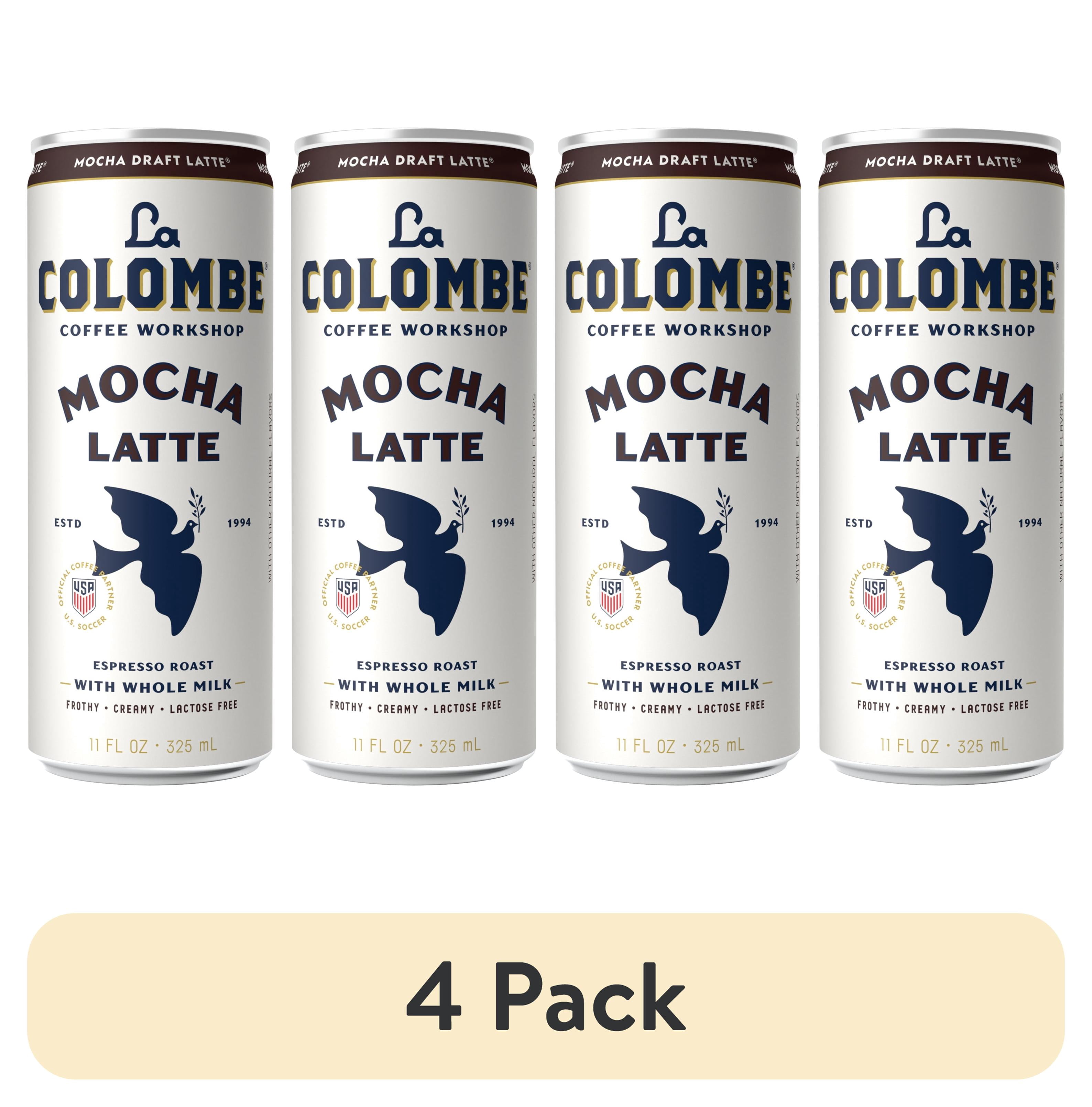 (4 pack) La Colombe Mocha Draft Latte Cold Brew Ready-to-Drink Coffee, 11 fl oz, Can