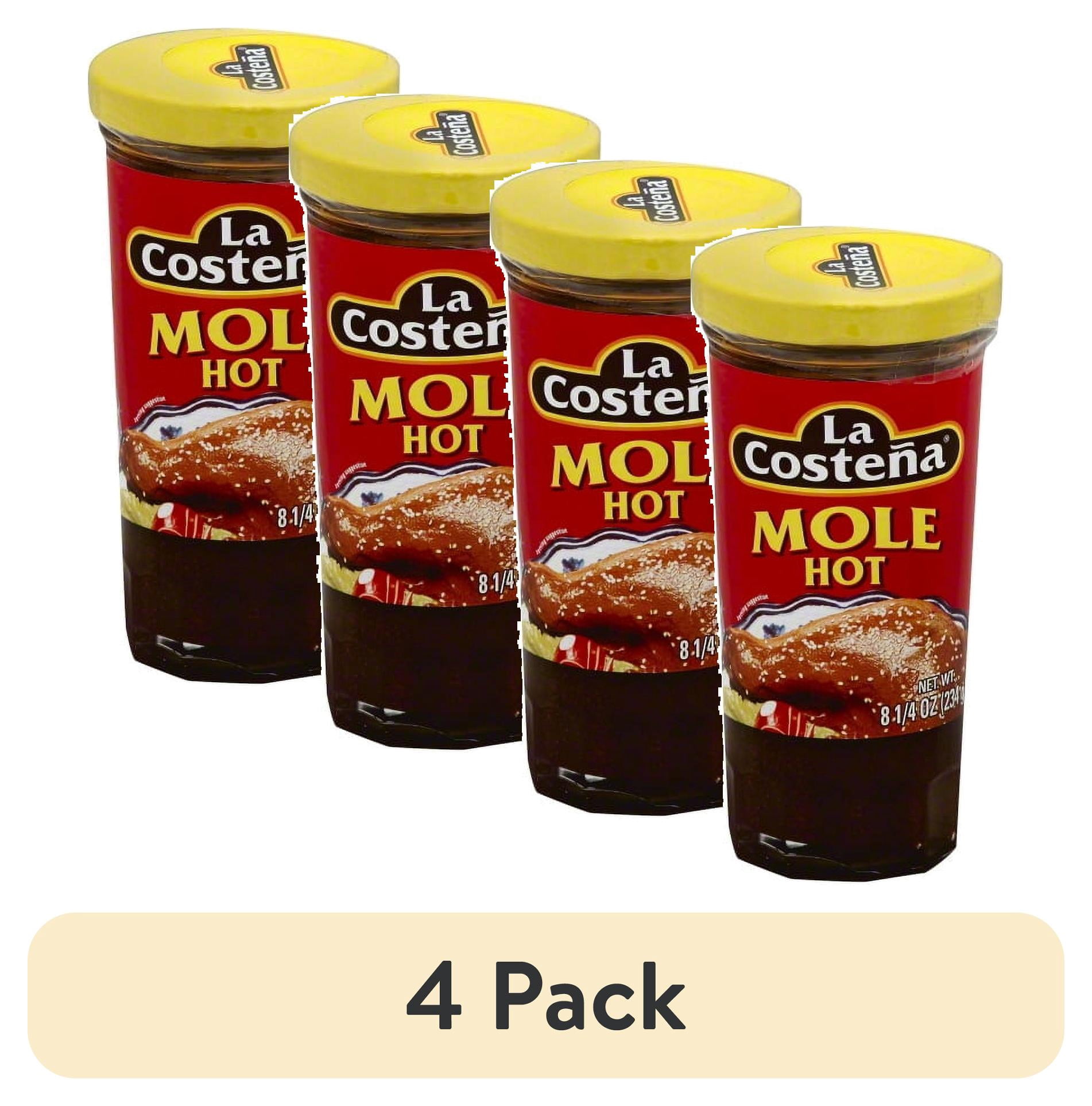 (4 pack) La Costeña Hot Mole Sauce, 8.25 oz