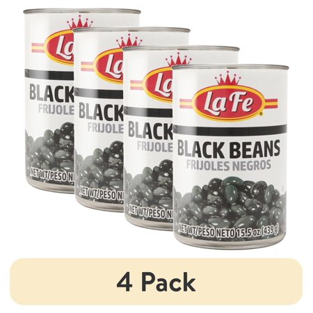 (4 pack) La Fe Black Beans In Water And Salt