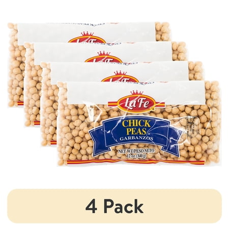 (4 pack) La Fe Dry Chick Peas, 24 Pack 12 OZ Bags
