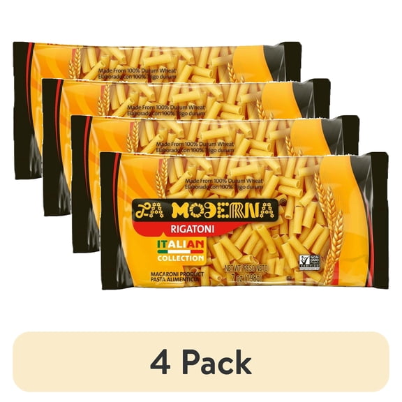 (4 pack) La Moderna Rigatoni Pasta, 16 oz