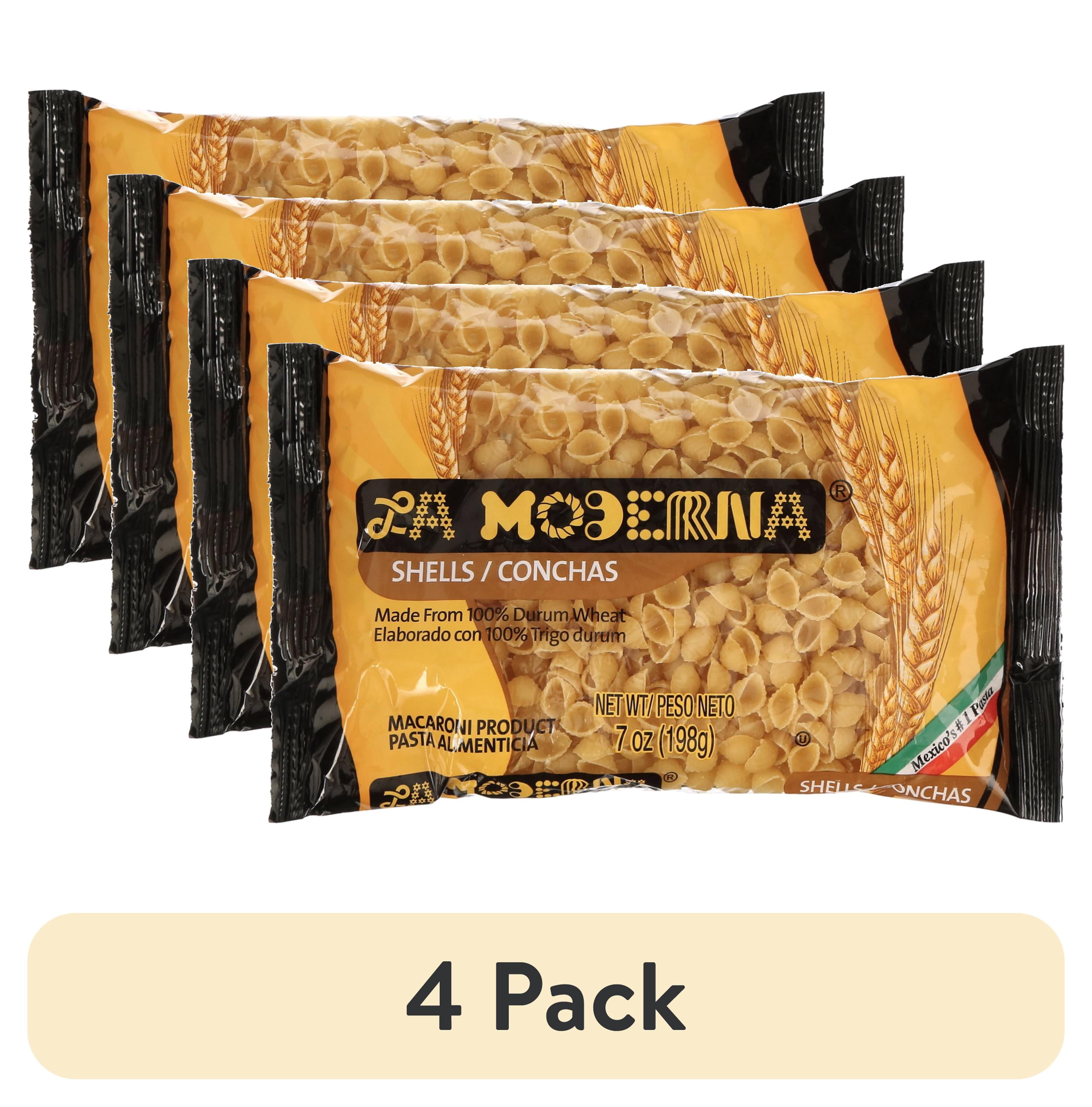 (4 pack) La Moderna Shells Macaroni Pasta, 7.05 oz