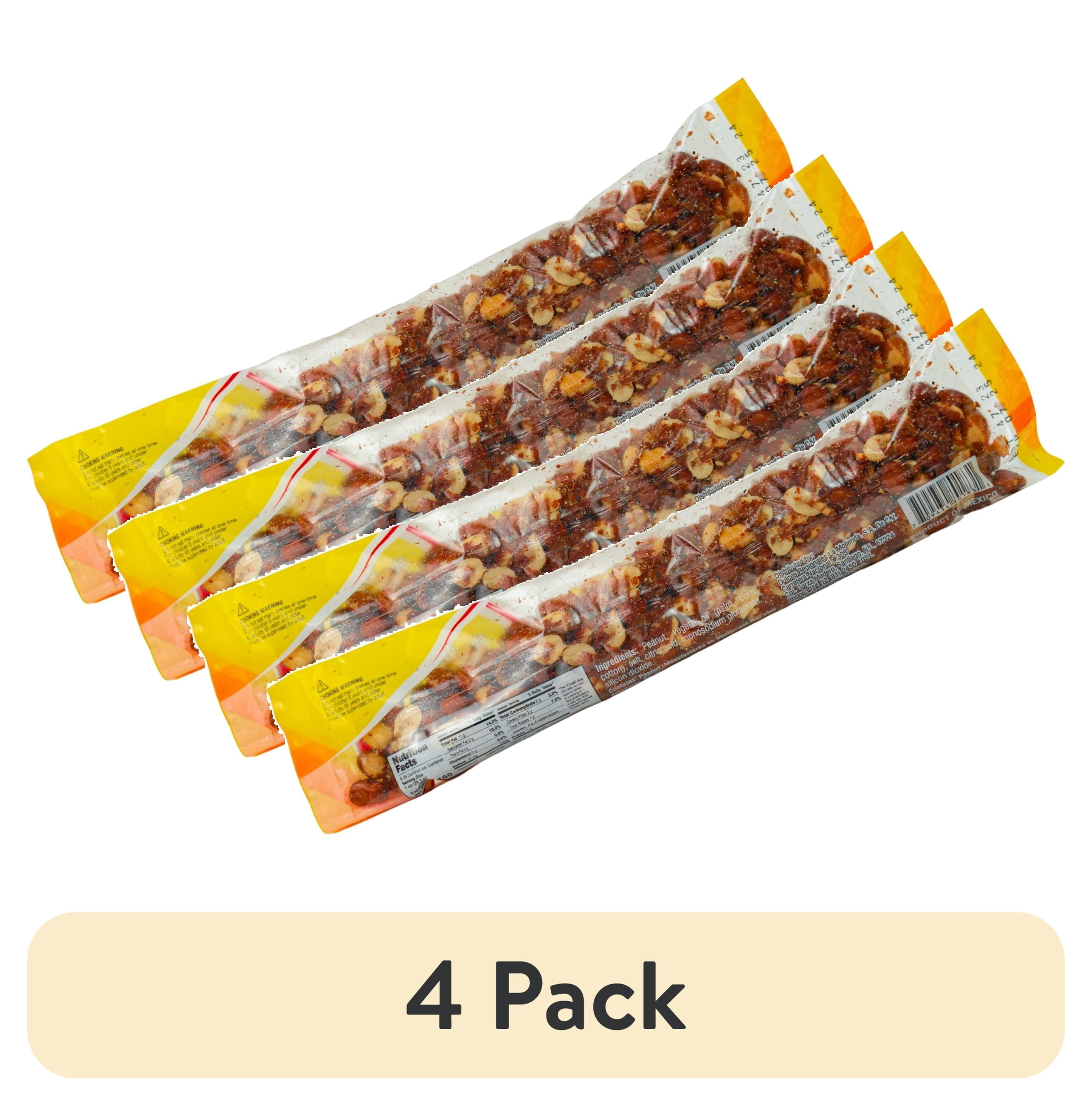 (4 pack) La Molienda Salted Paketon Peanuts, Mexican Traditional Nut Treat, 6.3 oz