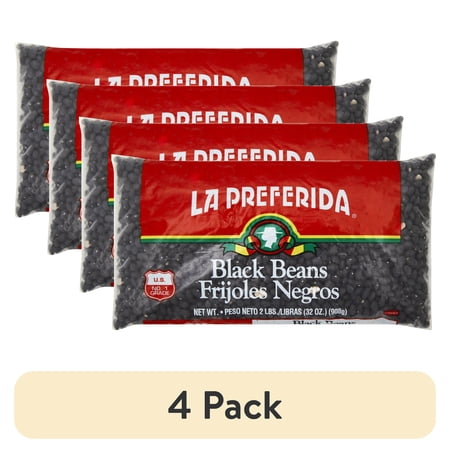 (4 pack) La Preferida Traditional Black Beans, 32 oz