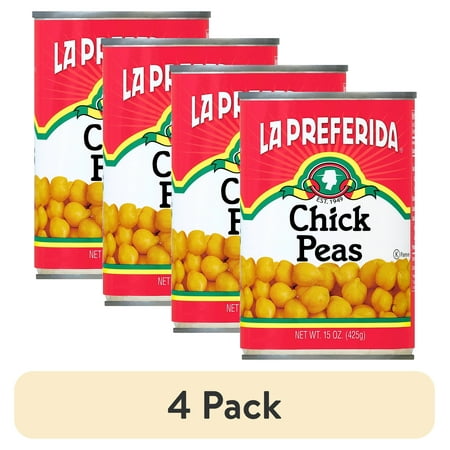 (4 pack) La Preferida Chick Peas, Canned Vegetables, 15 oz