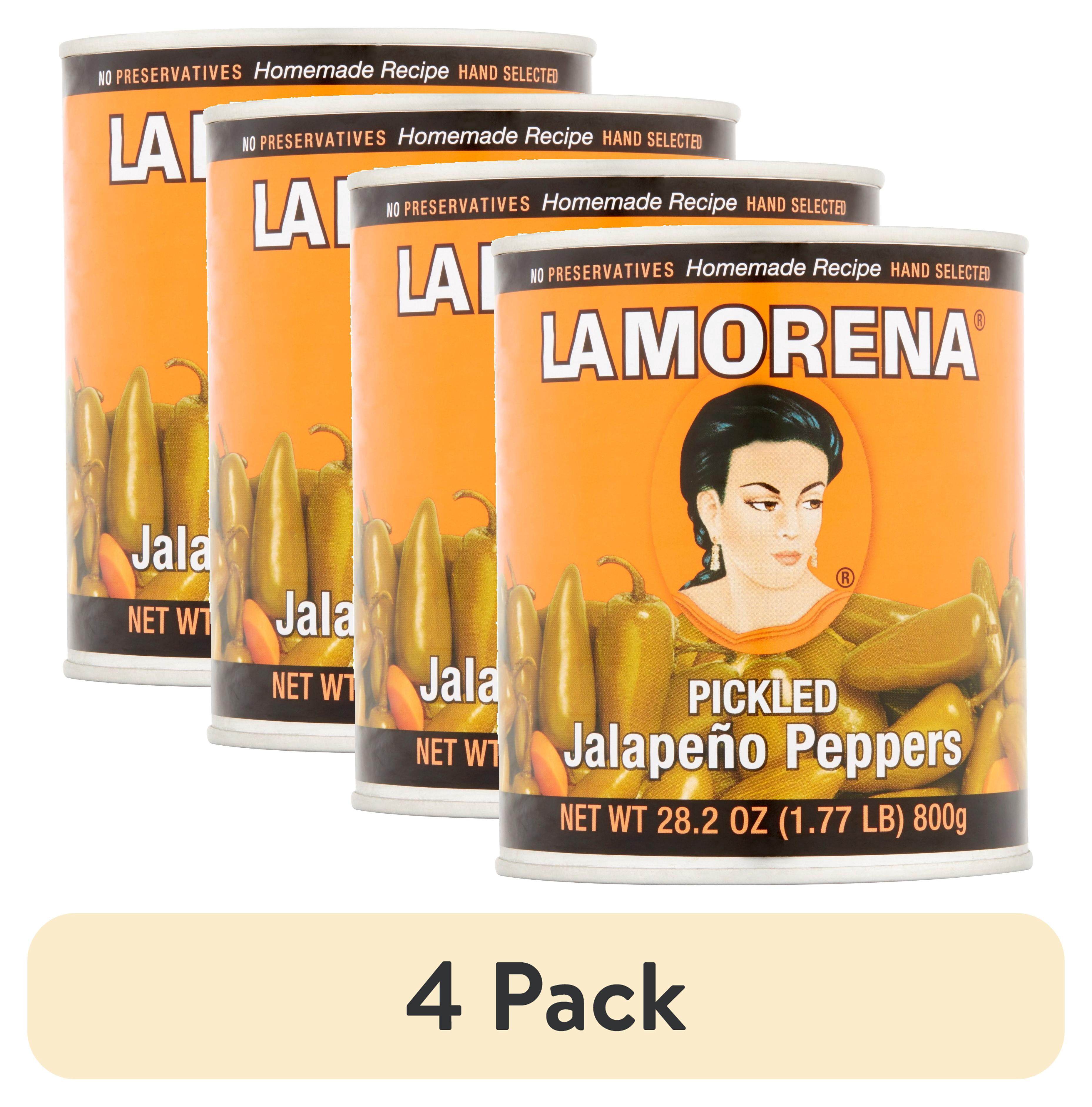 (4 pack) Lamorena Pickled Jalapeno Peppers, 28.2 oz