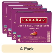 (4 pack) Larabar Cherry Pie Fruit and Nut Bars, Gluten Free and Vegan, 10.2 oz, 6 Count