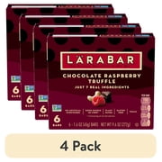 (4 pack) Larabar Chocolate Raspberry Truffle, Gluten Free Vegan Fruit and Nut Bars, 9.6 oz, 6 Ct