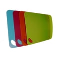 thumbnail image 1 of 4 pack Large Flexible Plastic Cutting Boards Set with Handle Mat board for use with kitchen knife Mats are dishwasher safe on, 1 of 7