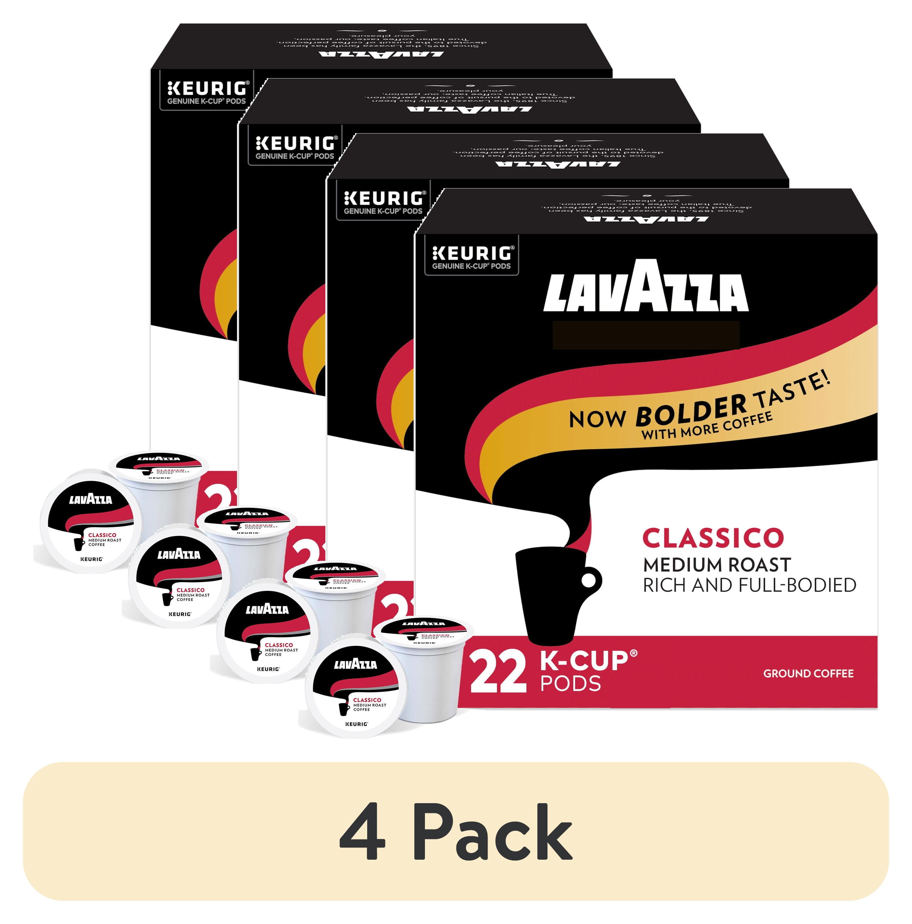 (4 pack) Lavazza Coffee, Classico Medium Roast K-Cup Coffee Pods, 22 Count
