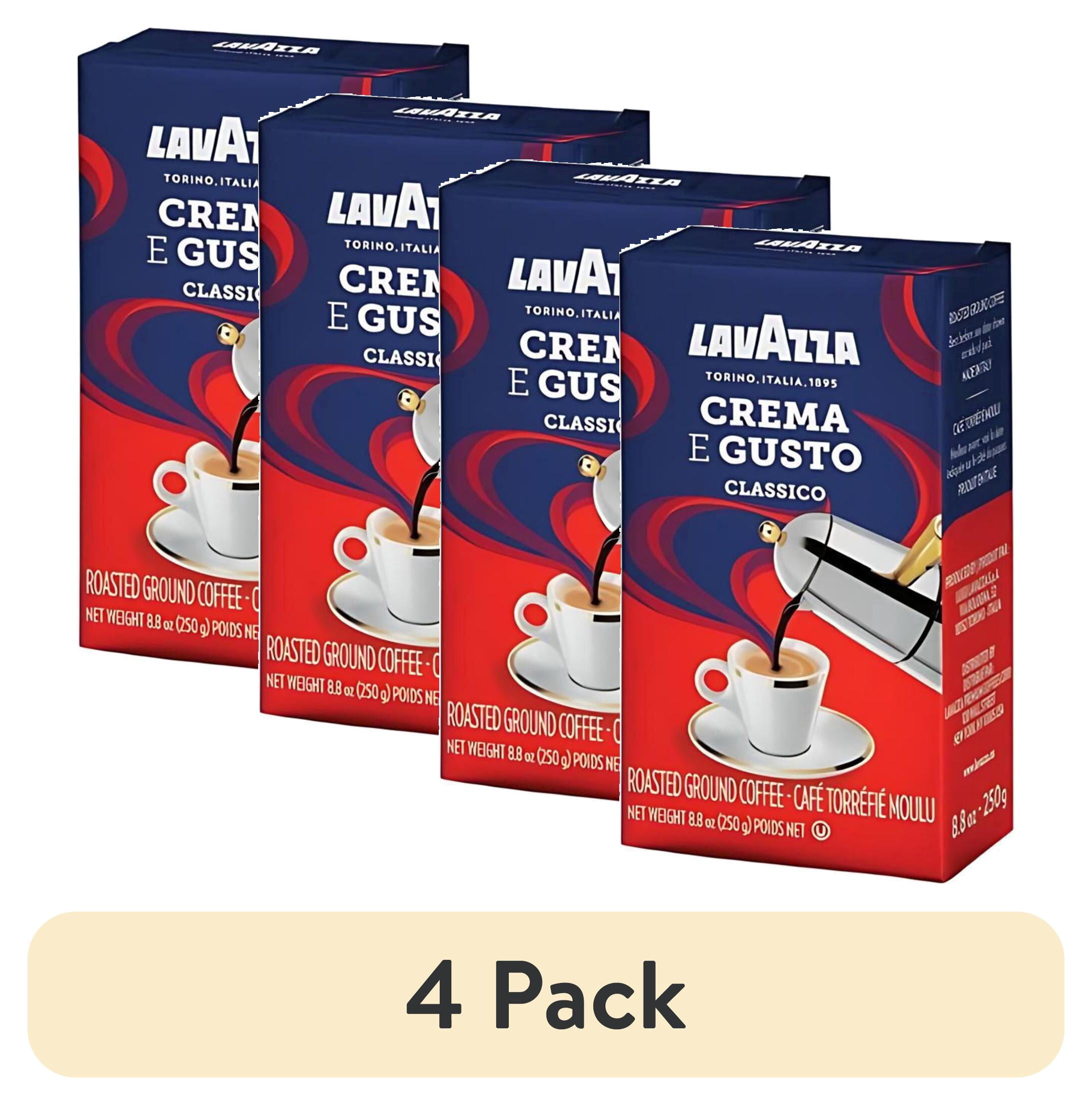 6 pack) Lavazza Crema e Gusto Ground Coffee, Medium Roast, Arabica