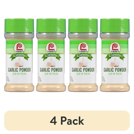 (4 pack) Lawry's Casero Kosher Garlic Powder, 8.5 oz Bottle
