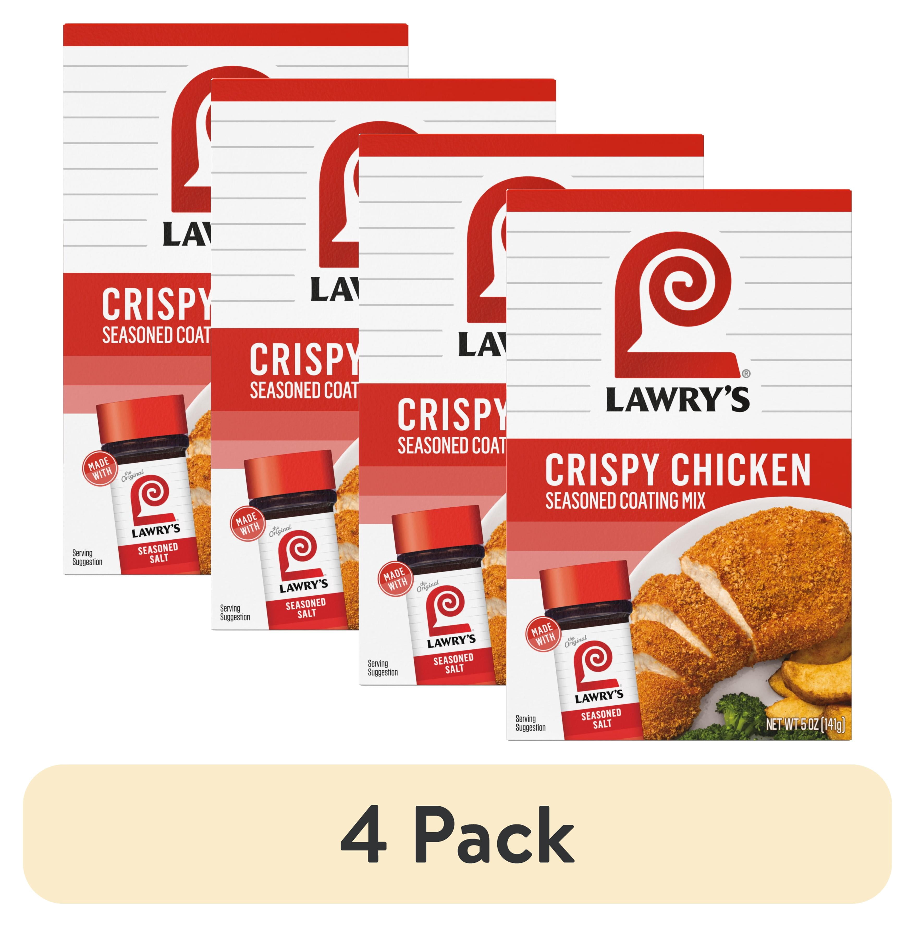 (4 pack) Lawry's Crispy Chicken Seasoned Coatings Mix, 5.0 oz Packet