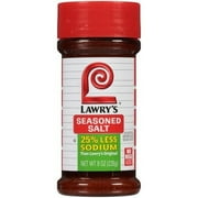 (4 pack) Lawry's Kosher 25% Less Sodium Seasoned Salt, 8 oz Bottle