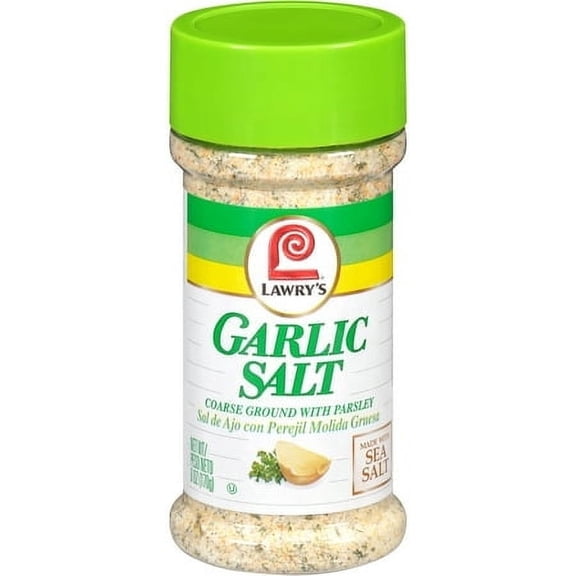 (4 pack) Lawry's Kosher Coarse Ground With Parsley Garlic Salt, 6.0 oz Bottle