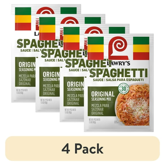 (4 pack) Lawry's Spaghetti Seasoning Mix, 1.5 oz Packet