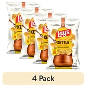 (4 pack) Lay’s Original Sea Salt Kettle Cooked Potato Chips Bag, 8 oz