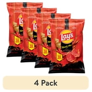 (4 pack) Lay's Potato Chips Flamin' Hot Flavored, 7.75 oz. Bag