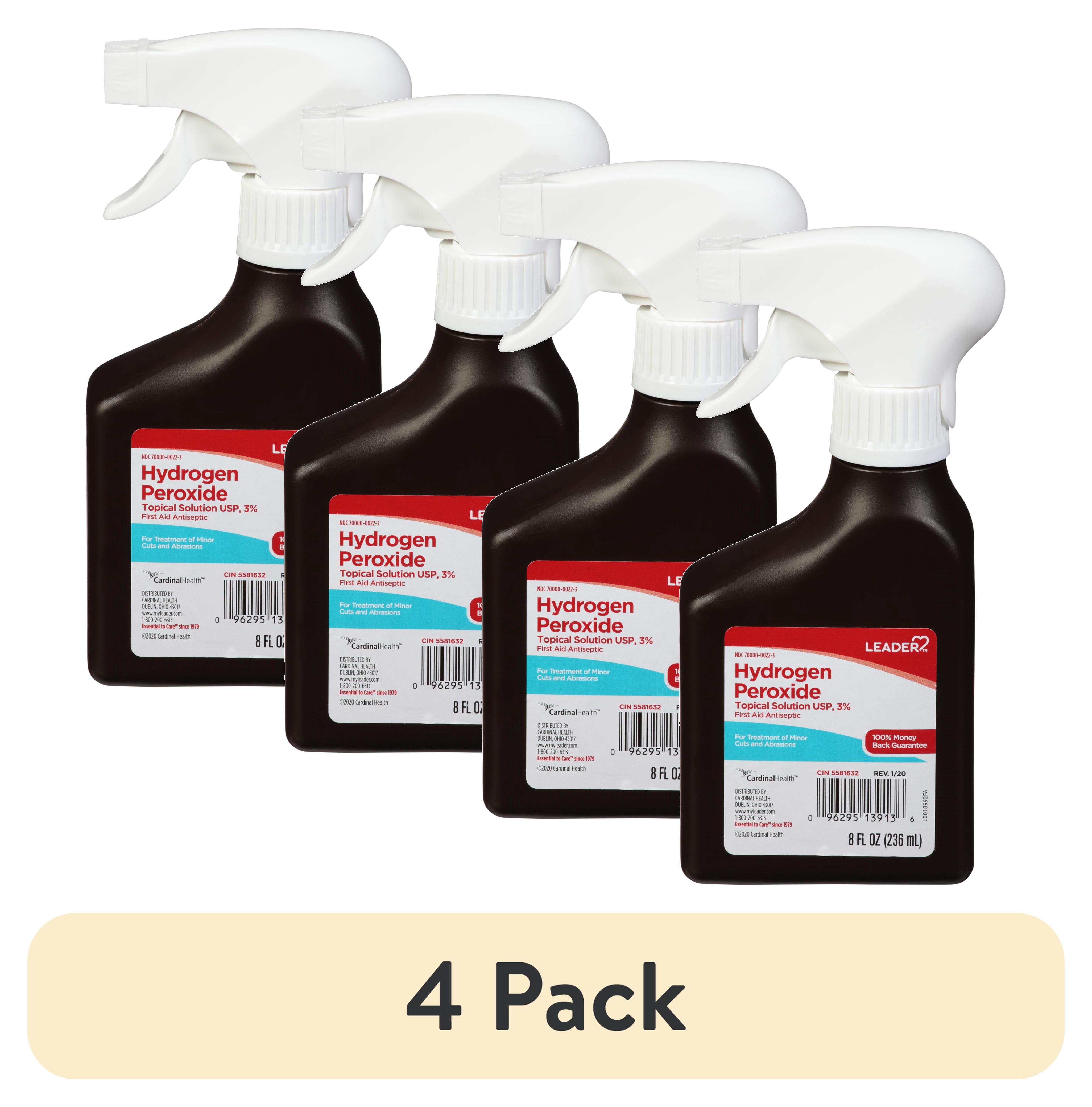 6 pack) Leader Hydrogen Peroxide First Aid Antiseptic Topical