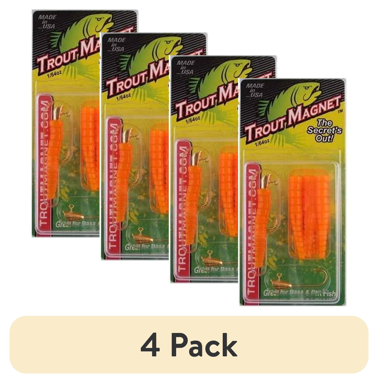(1 pack) Leland Lures Trout Magnet 1/64 oz Softbait 9 Count Orange