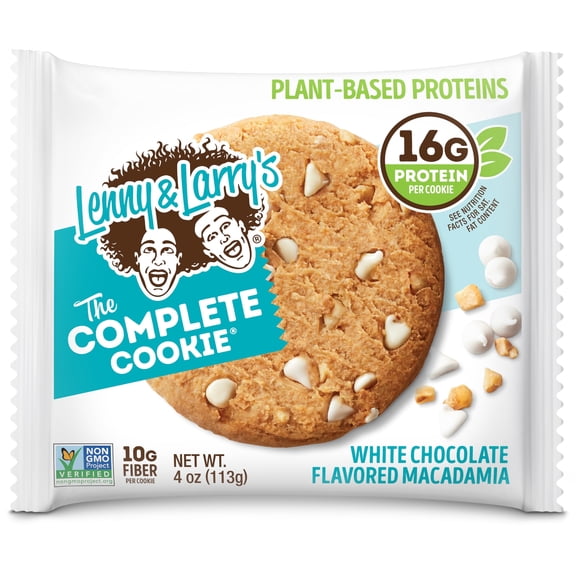 (4 pack) Lenny & Larry's The Complete Cookie, White Chocolate Macadamia, 4 oz, 1 Ct
