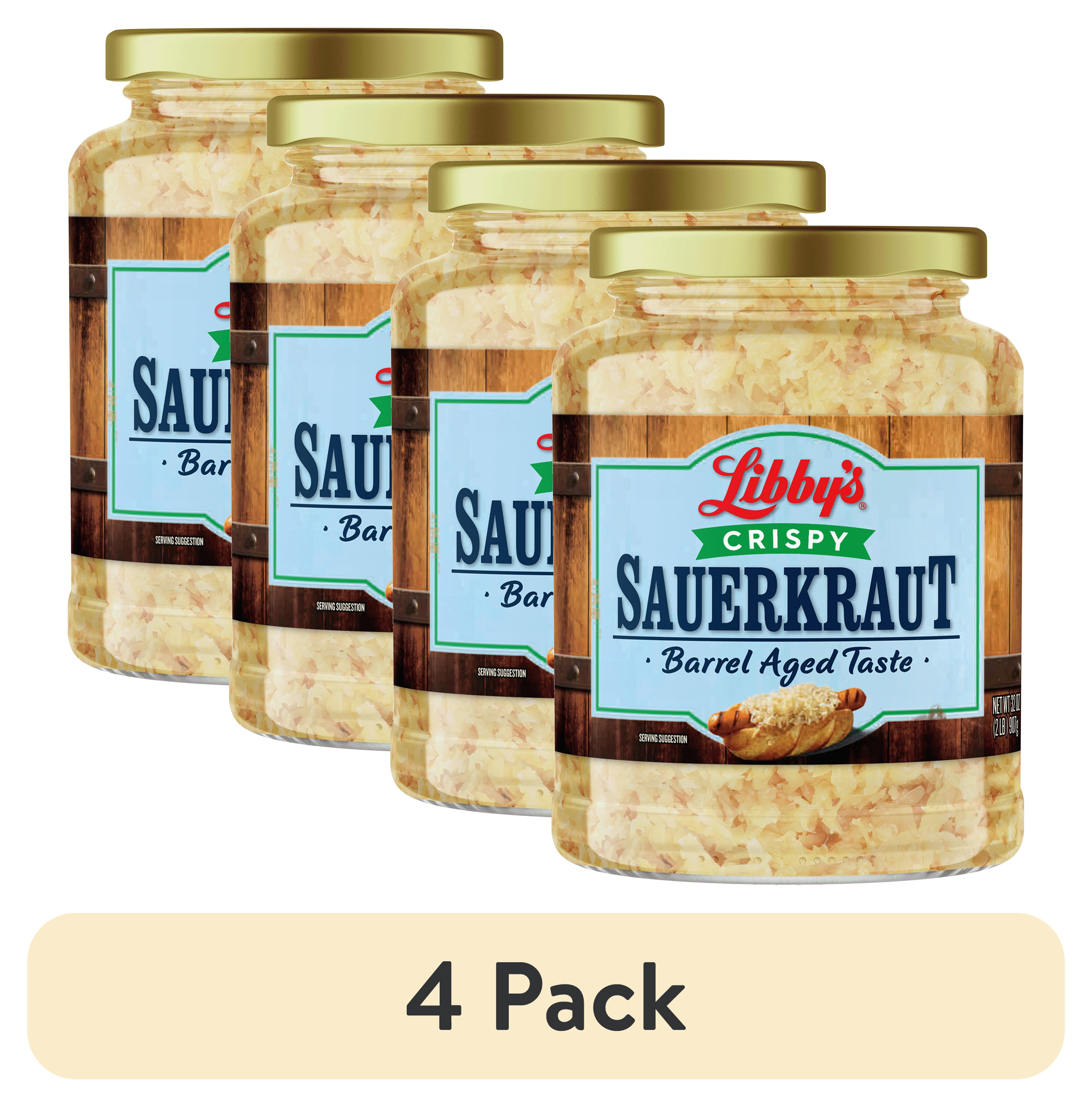 (4 pack) Libby's Crispy Sauerkraut, 32 oz Jar