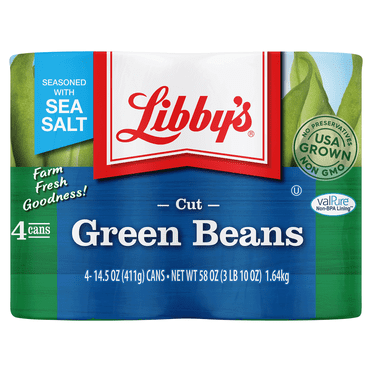 (4 pack) Libby's Cut Green Beans, 14.5 oz