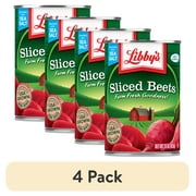 (4 pack) Libby's Sliced Beets, Canned Vegetables, 15 oz