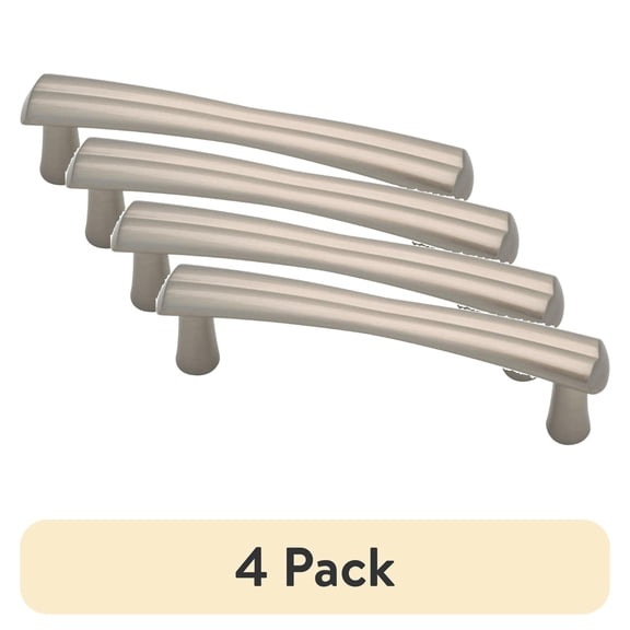 (4 pack) Liberty Satin Nickel 3" Notched Pull