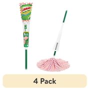 4 pack Libman Wonder Mop with Microfiber Fibers and Green Steel Handle