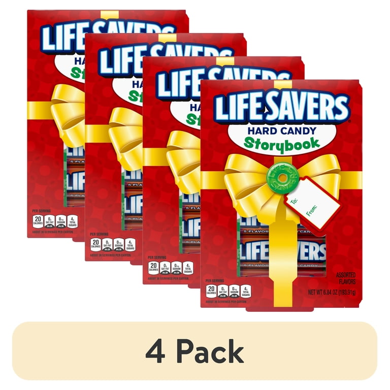 4 pack) Life Savers 5 Flavors Christmas Hard Candy Storybook Gift