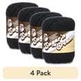 thumbnail image 1 of (4 pack) Lily Sugar'n Cream Medium 100% Cotton Black Yarn, 120 yd, 1 of 16