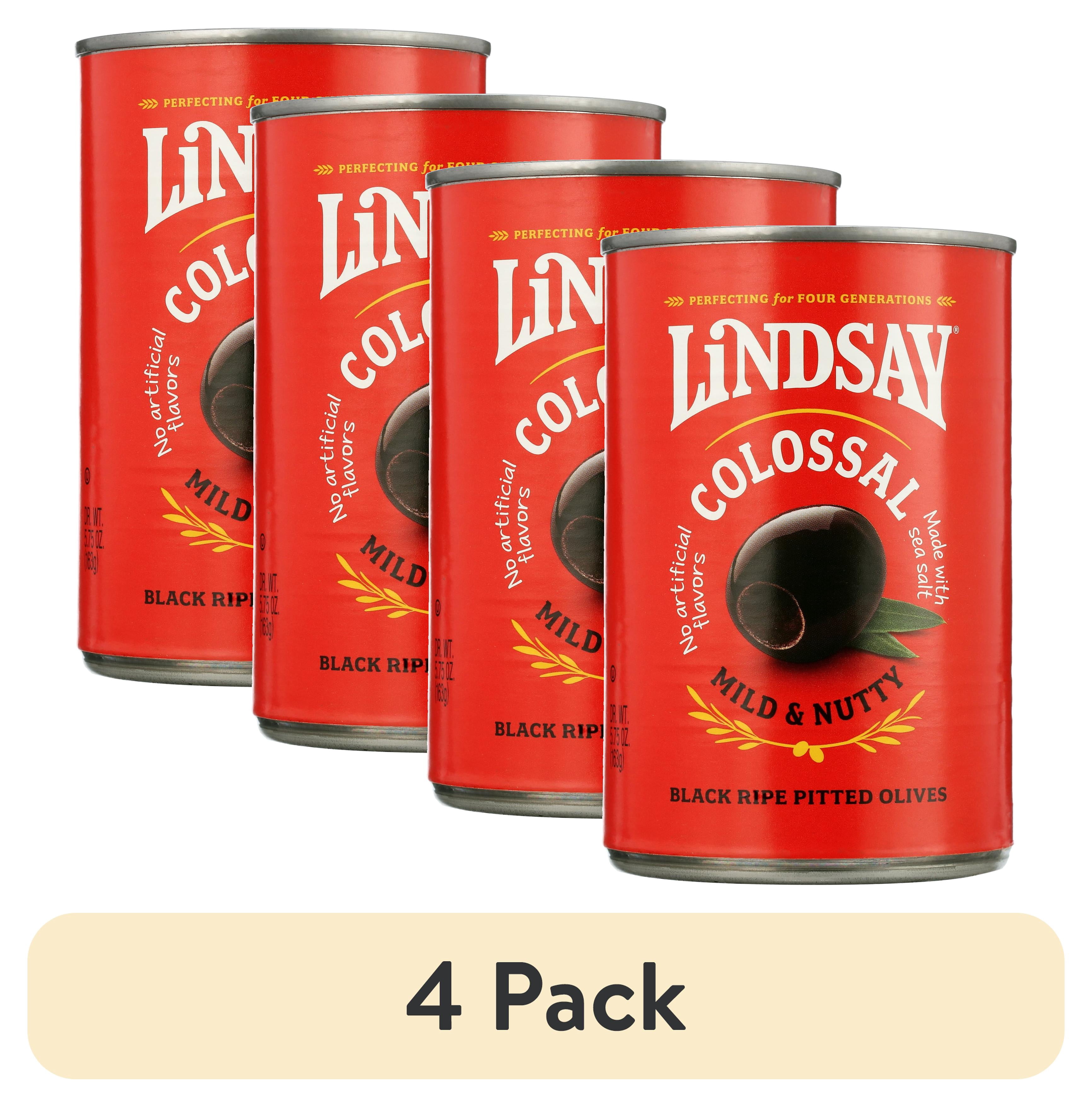 4 pack) Lindsay Colossal Pitted Black Ripe Olives 5.75 oz