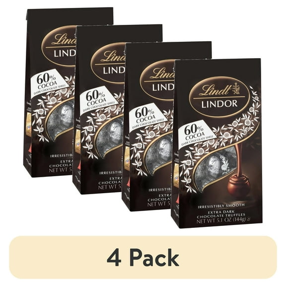 (4 pack) Lindt Lindor Truffles Extra Dark Chocolate - 5.1 Oz