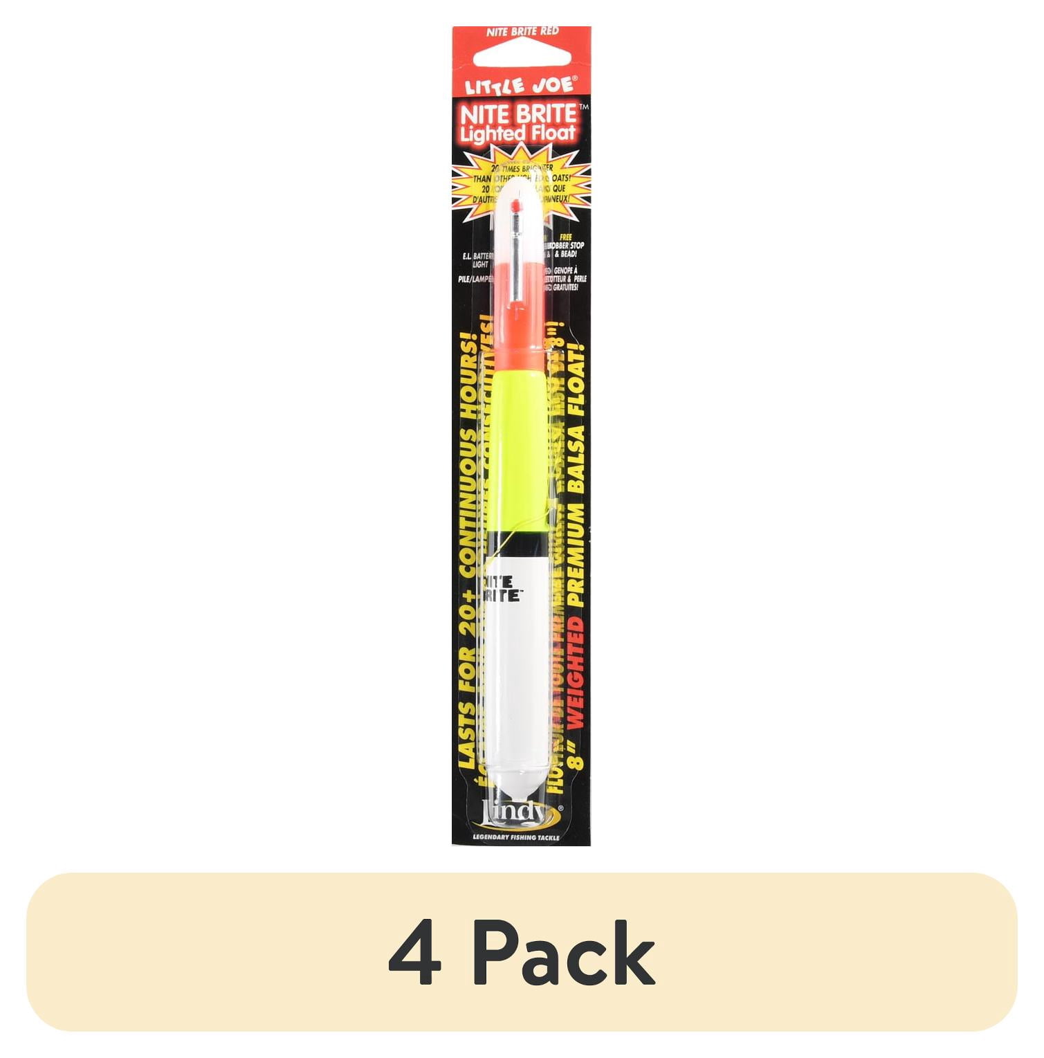 (4 pack) Lindy Pole Floats Weighted 8'' Lighted