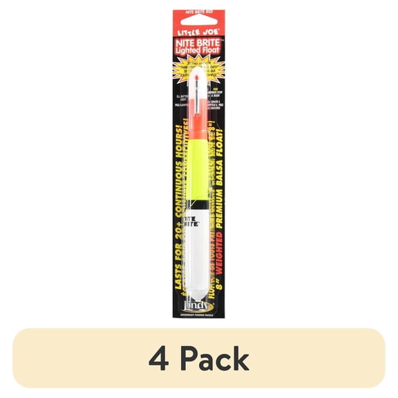 (4 pack) Lindy Pole Floats Weighted 8'' Lighted