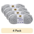 thumbnail image 1 of (4 pack) Lion Brand Basic Stitch Anti-Pilling Yarn - Grey/White, 185 yds, 1 of 5