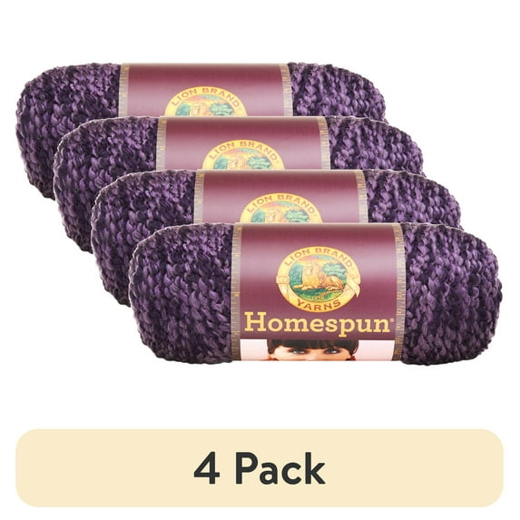 (4 pack) Lion Brand Homespun Yarn-Gothic