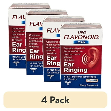(4 pack) Lipo-flavonoid Plus Caplet 100 Count Helps Circulation in the Ear by Lipo-Flavonoid