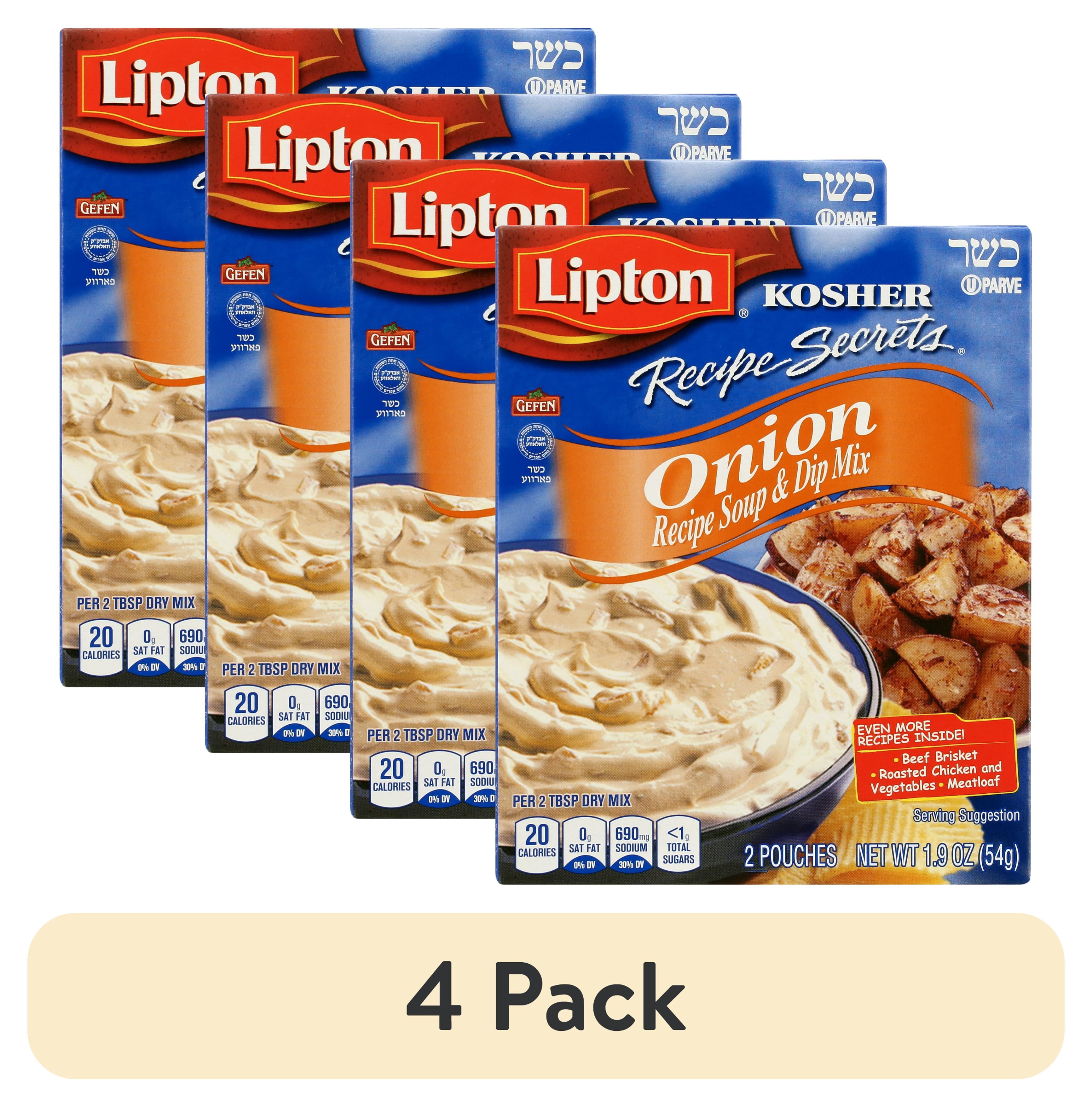 (4 pack) Lipton Onion Recipe Soup & Dip Mix, 1.9 oz