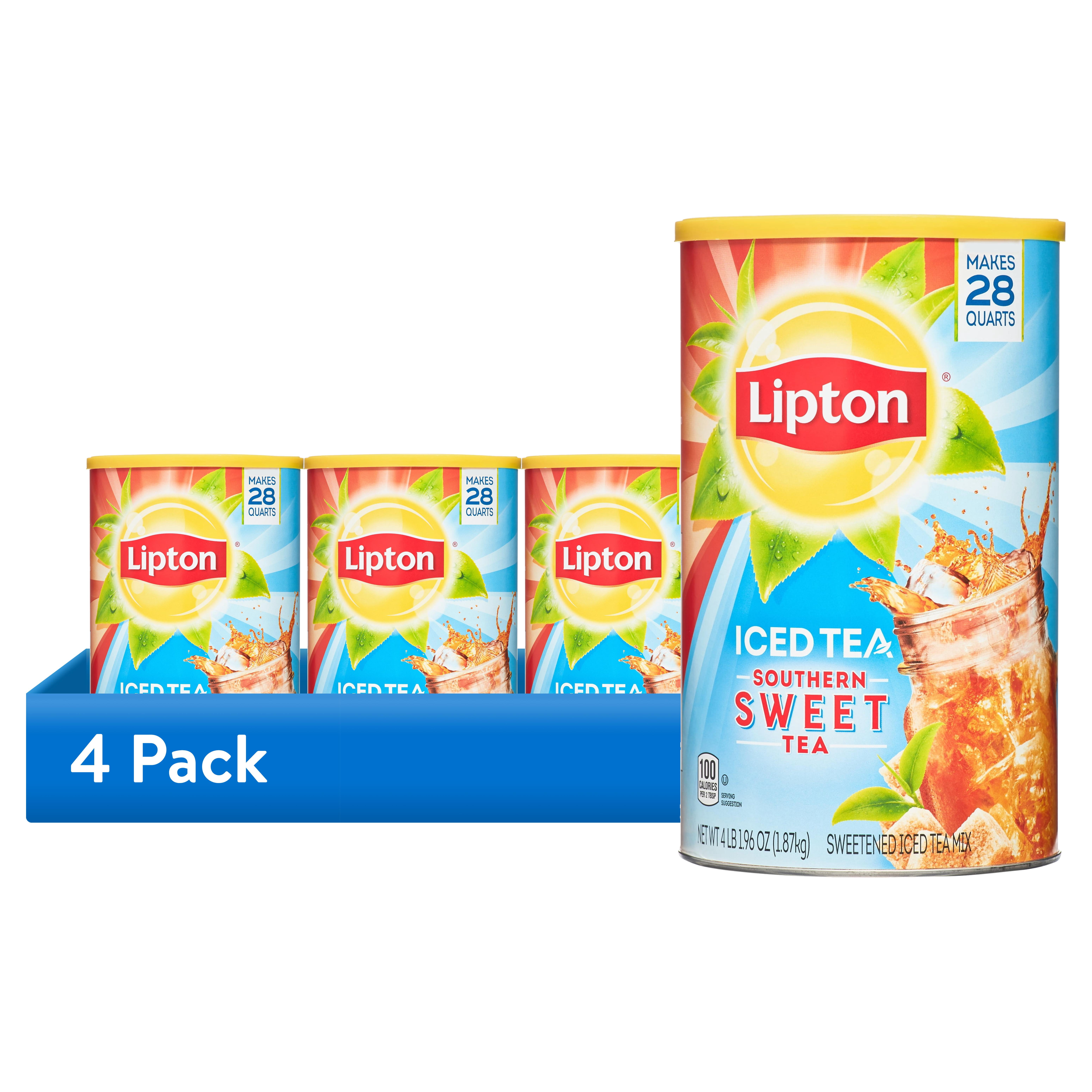 茶 Lipton 4 pack) Lipton Southern Sweet Powdered Tea Mix, 28 Quarts