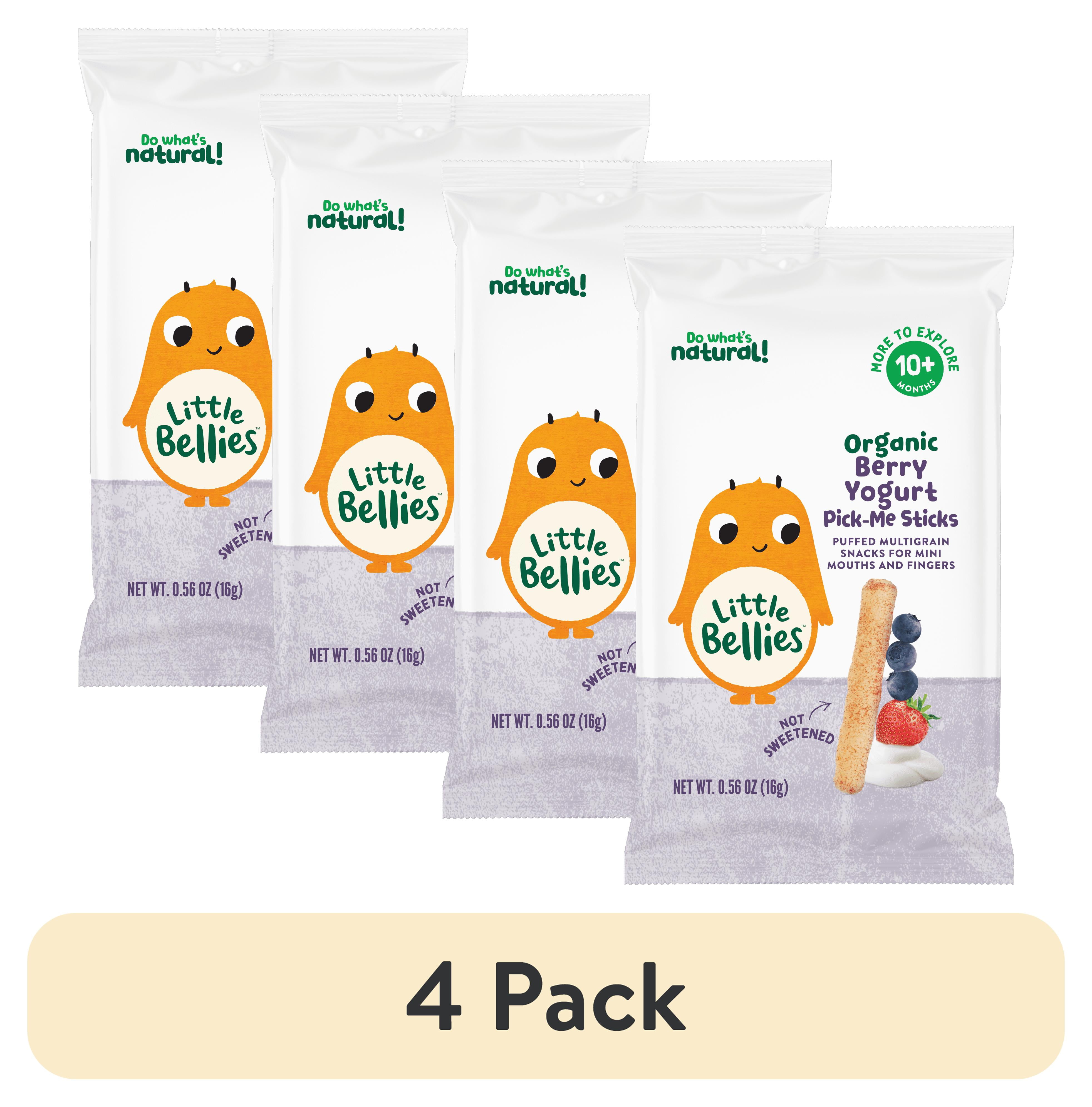 (4 pack) Little Bellies Organic Berry Yogurt Pick-me Sticks 0.56 oz
