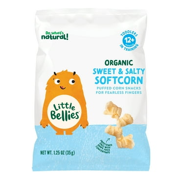 (4 pack) Little Bellies Organic Sweet & Salty Softcorn, 1.25 oz