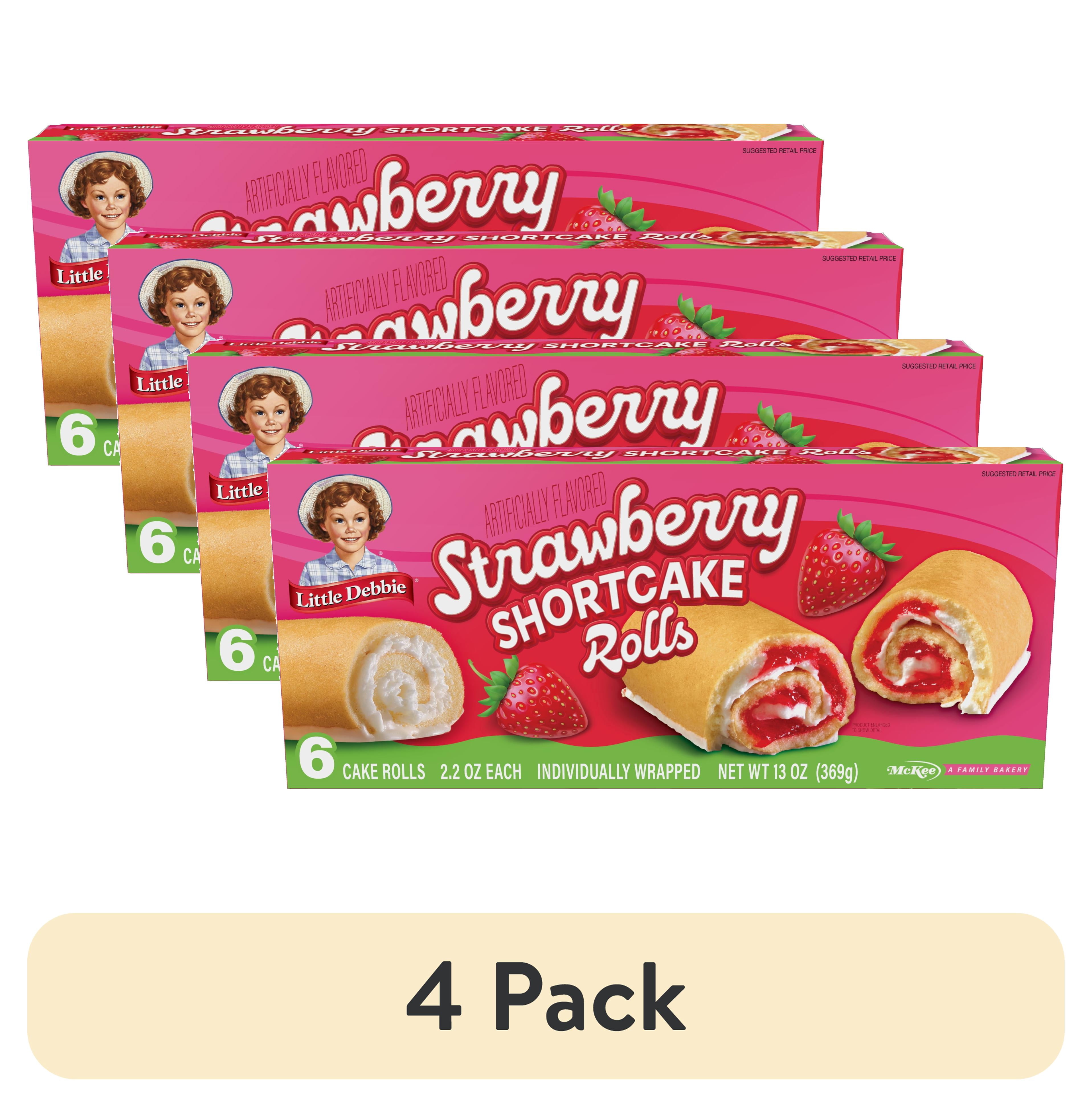 (4 pack) Little Debbie Strawberry Shortcake Rolls, 13 oz (6 count)